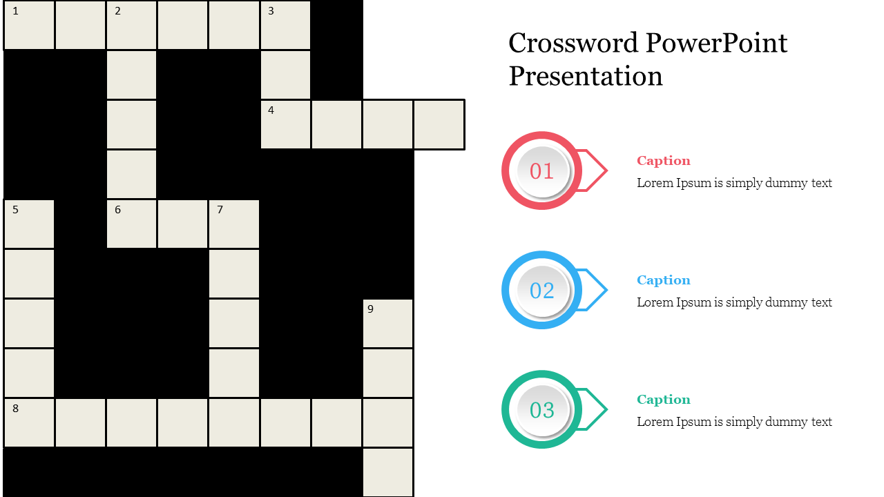 presentation opening crossword
